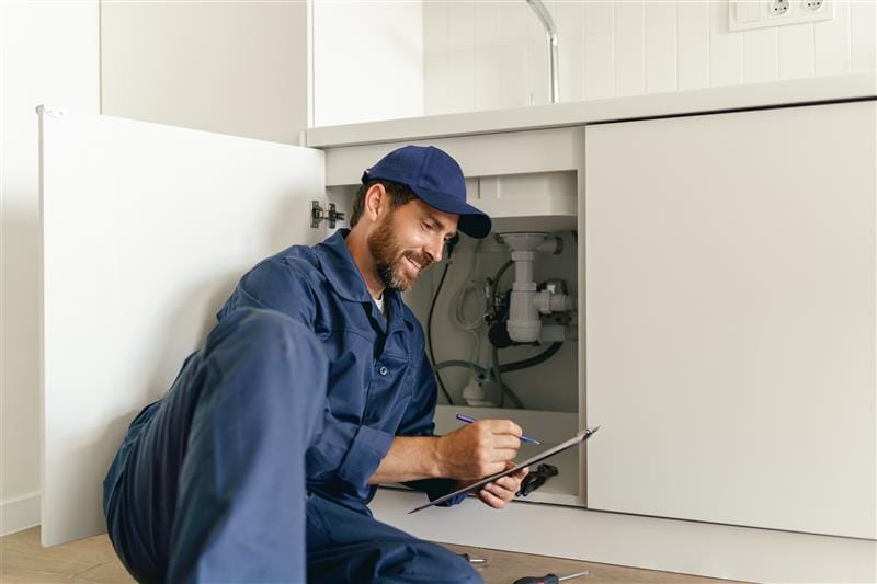 Residential plumber providing service in a Fountain Valley home